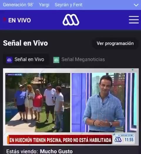 Reportaje de Megavisión sobre la piscina municipal de Huechún