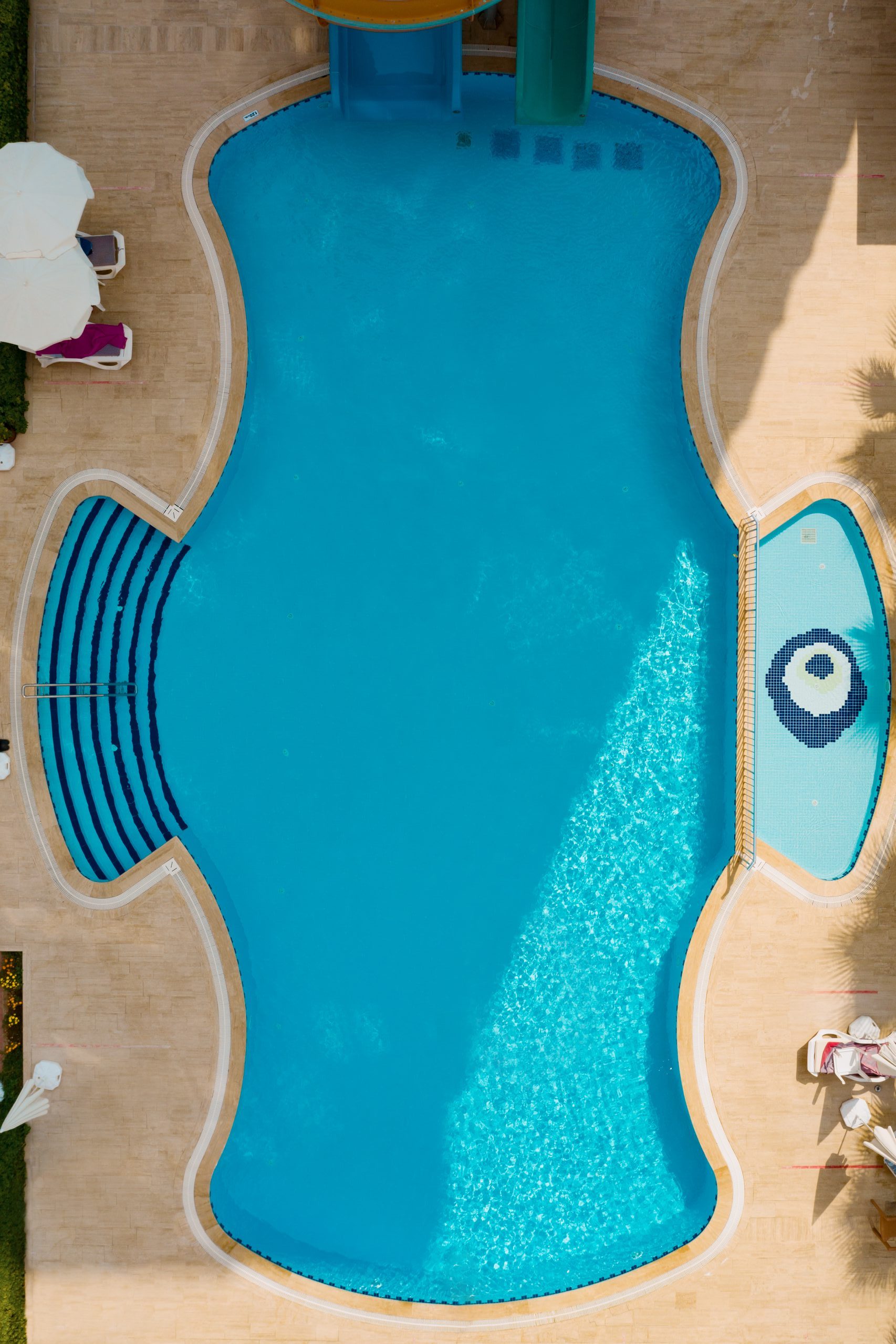 Aerial view of swimming pool